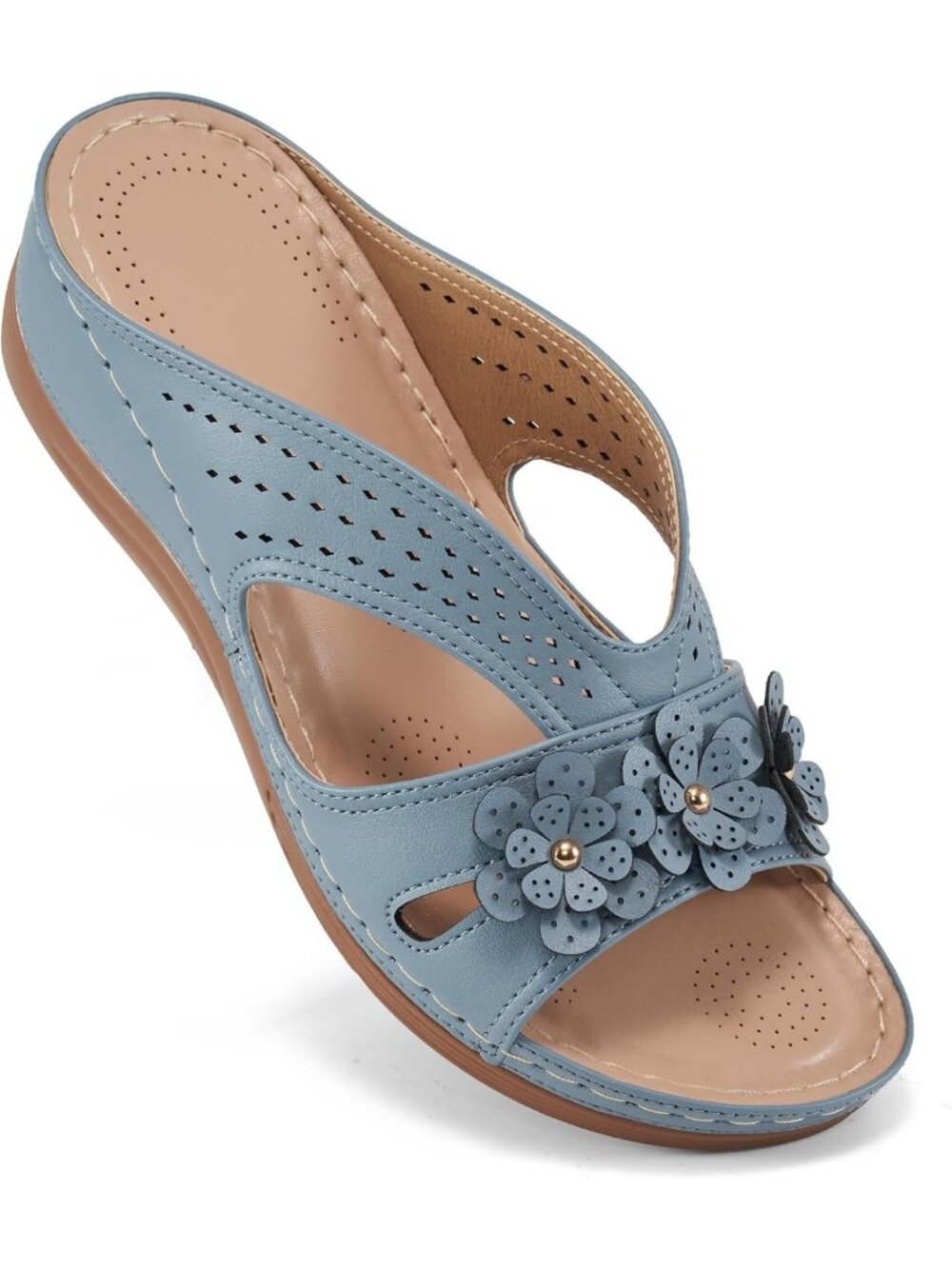 Stylish Women's Wedge Sandals - Comfortable Summer Dressy Platform Slides